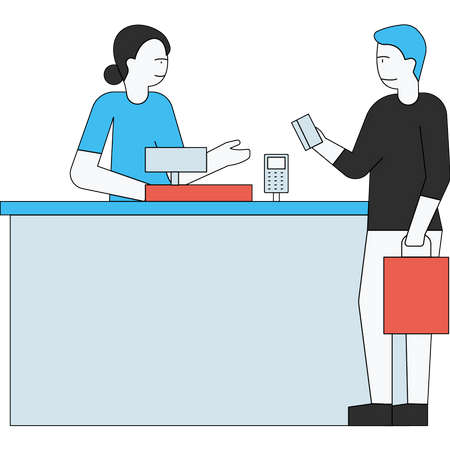 Shopping Counter  Illustration