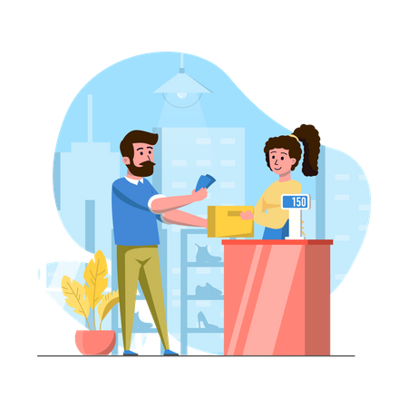 Shopping Counter  Illustration