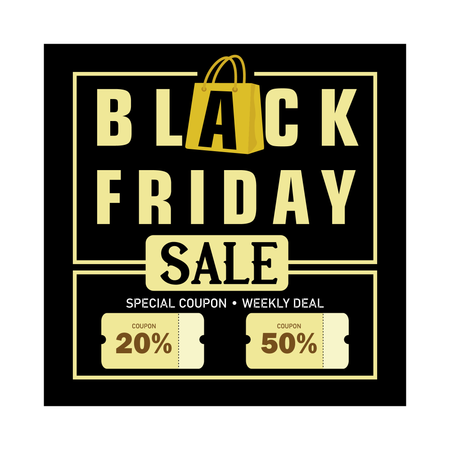 Shopping coupons for Black Friday Celebration  Illustration