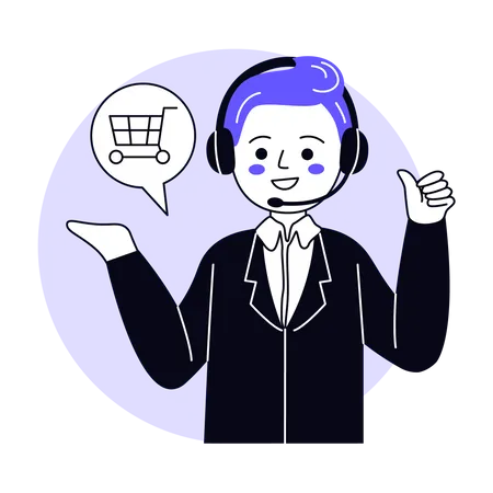 Shopping customer care  Illustration