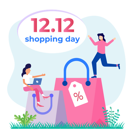 Shopping Day Illustration