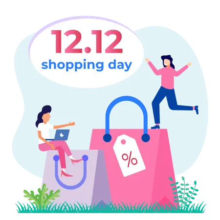 Shopping Day  Illustration