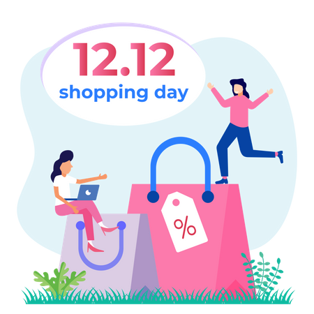 Shopping Day  Illustration