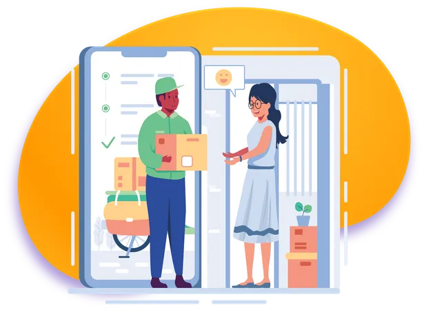 Shopping delivery Illustration
