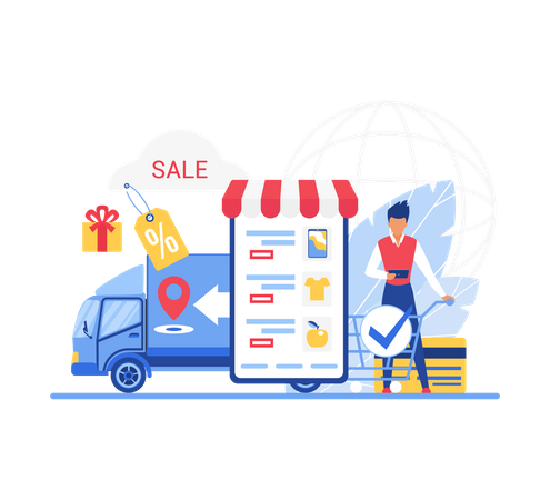 Shopping delivery  Illustration