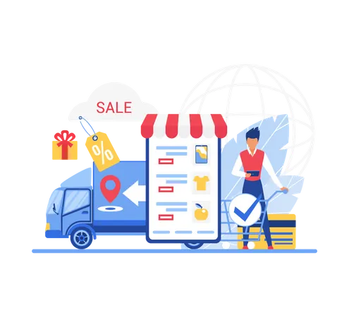 Shopping delivery  Illustration