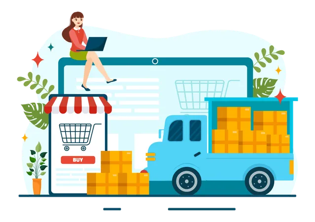 Shopping Delivery  Illustration