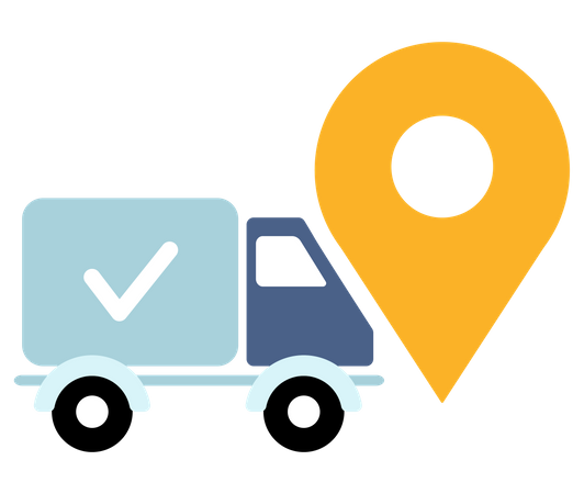 Shopping Delivery location Illustration
