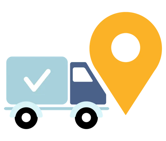 Shopping Delivery location  Illustration
