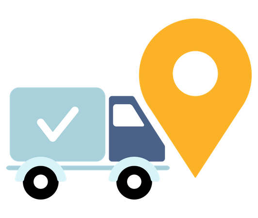 Shopping Delivery location  Illustration