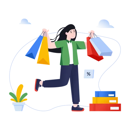 Get Your Hands On This Flat Illustration Of Shopping Sale Illustration