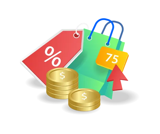 Shopping discount coupon  Illustration