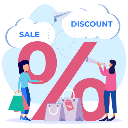 Shopping Discount  Illustration