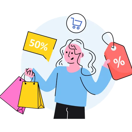 Shopping Discount  Illustration