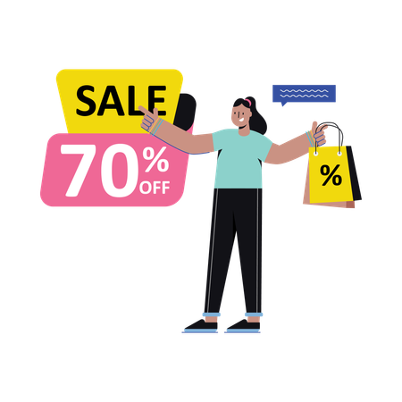 Shopping Discount  Illustration