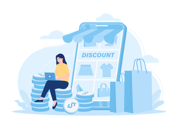 Shopping discount  Illustration