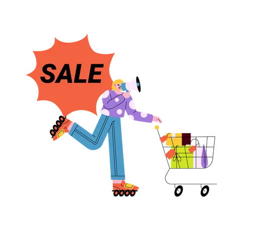 Shopping discount marketing  Illustration