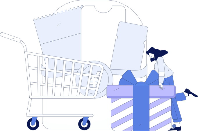 Shopping Discount Voucher  Illustration