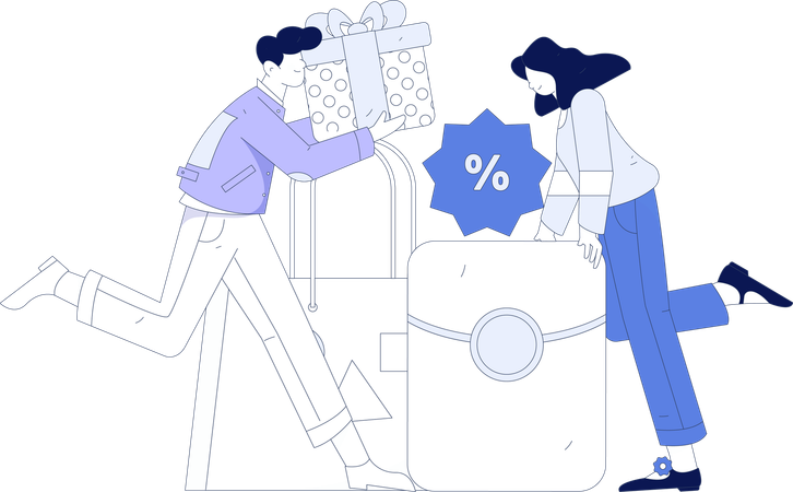 Shopping Discount Voucher  Illustration