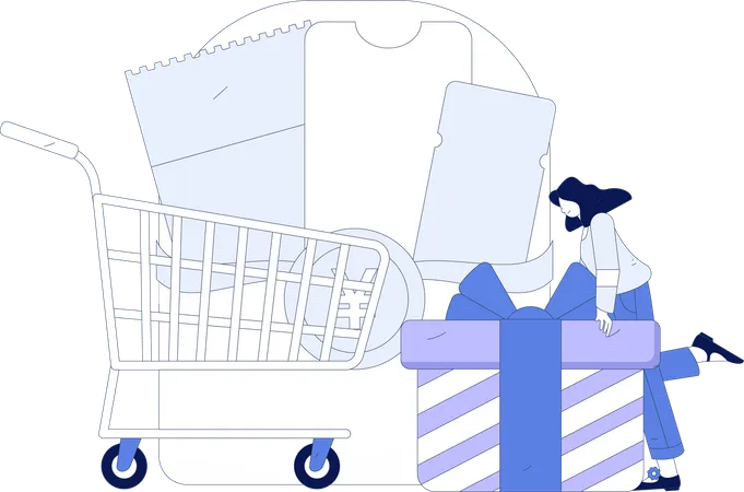 Shopping Discount Voucher  Illustration