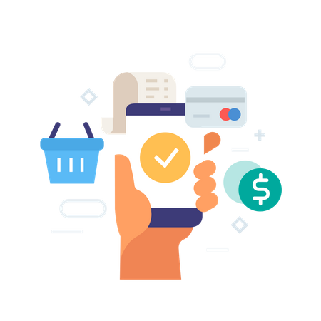 Shopping en ligne  Illustration