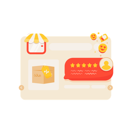 Shopping feedback review testimonial experience  Illustration