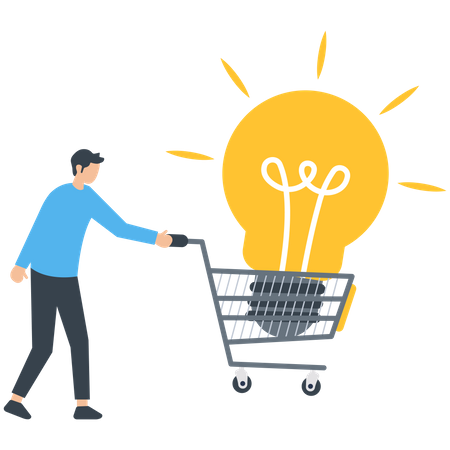 Shopping for creative idea  Illustration