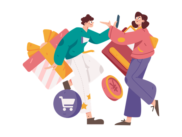 Shopping Gift  Illustration