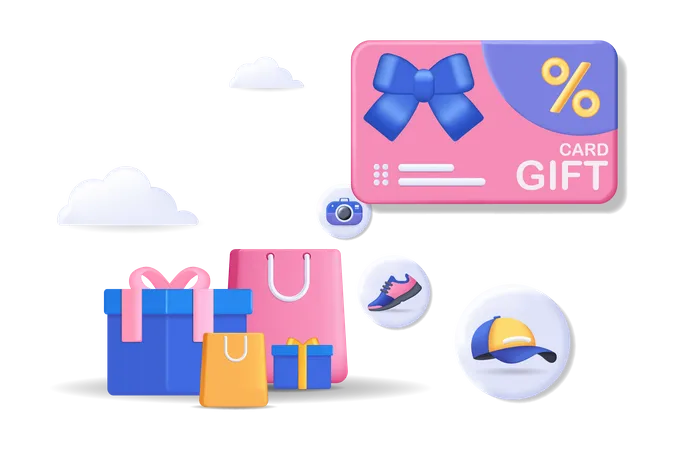 Shopping Giftcard  Illustration