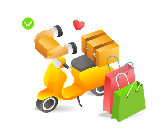 Shopping goods delivery  Illustration