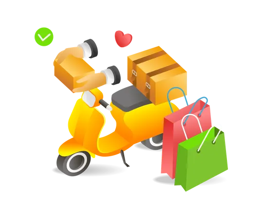 Shopping goods delivery  Illustration