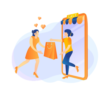 Shopping sale offer Illustration