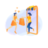 illustrations of shopping sale