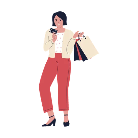 Shopping lady  Illustration