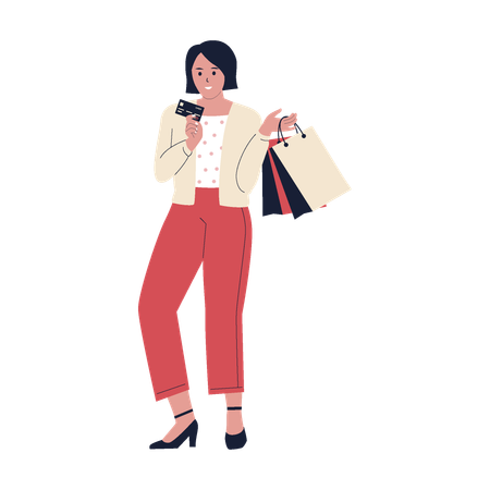 Shopping lady  Illustration