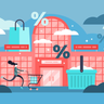 illustrations for shopping mall