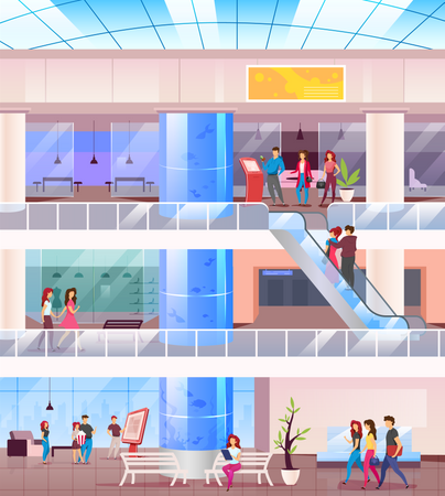 Shopping mall Illustration