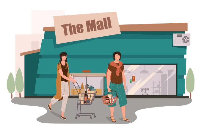 Shopping Mall Illustration