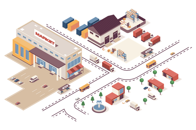 Shopping Mall  Illustration