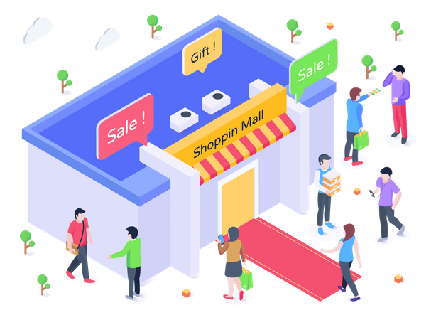 Shopping Mall  Illustration