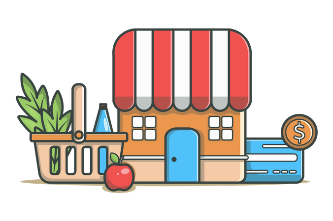 Shopping market  Illustration