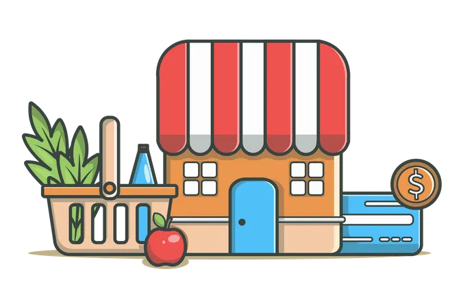 Shopping market  Illustration