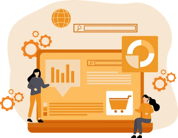 Shopping Marketing Analysis  Illustration