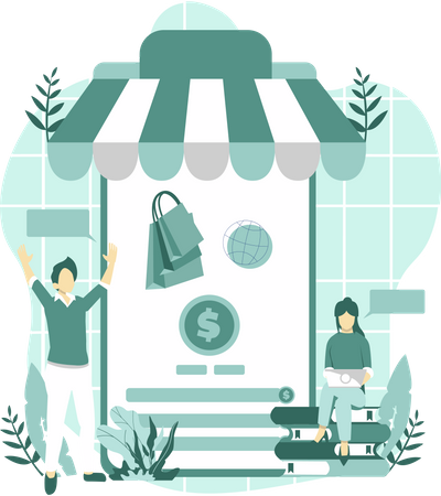 Shopping marketing  Illustration