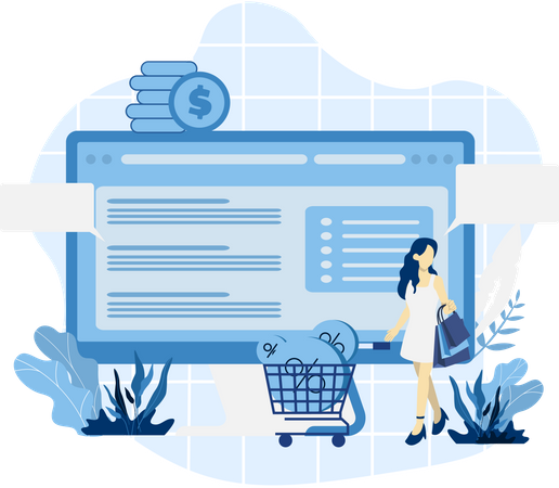 Shopping Marketing  Illustration