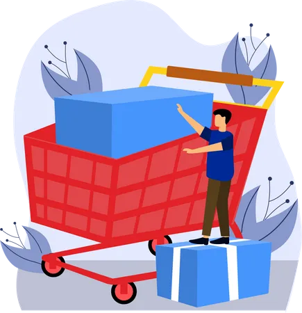 Shopping marketing  Illustration