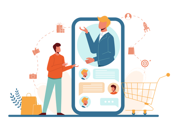 Shopping marketing  Illustration