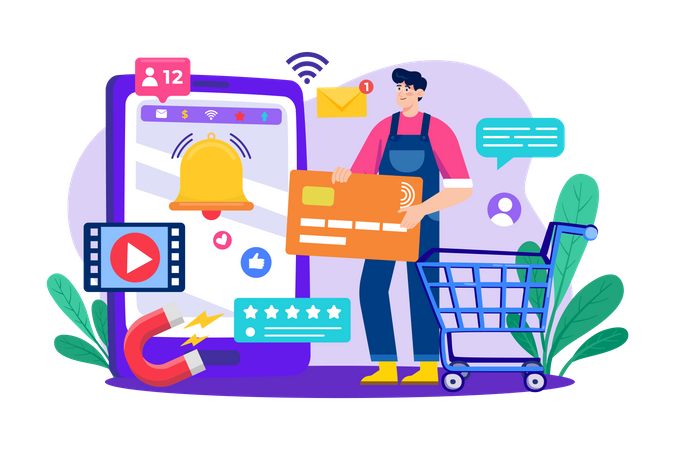 Shopping marketing  Illustration