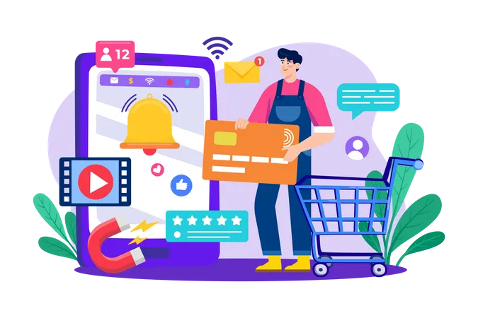 Shopping marketing  Illustration