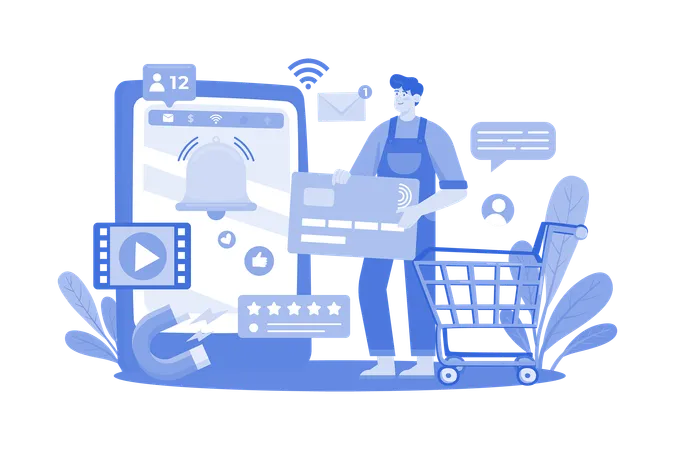 Shopping marketing  Illustration